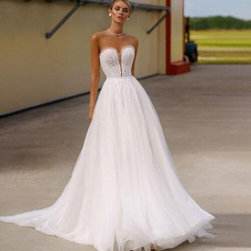 Wedding Dress 2 In 1 Detachable Sleeves New Sweetheart Bridal Gown Beach Princess Floor Length Vestido De Noiva