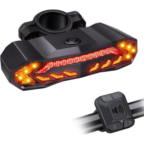 Bike Turn Signals Light Smart Remotable Bike Tail Light Bike Horn Rear Light For MTB Road Bike Folding Bike Scooter