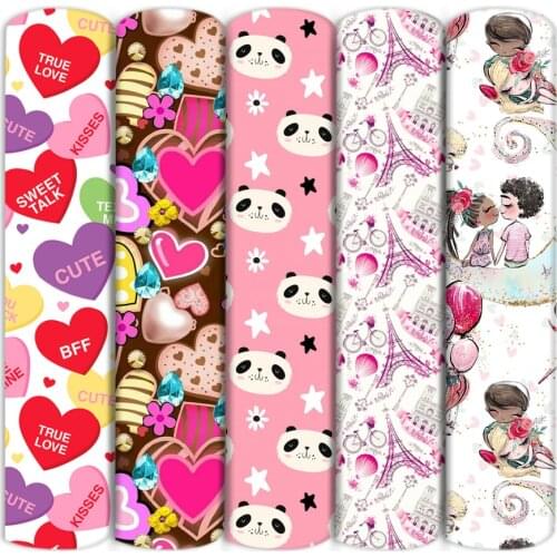 Love Heart Pink Printed 100 Pure Cotton Fabric for Tissue Sewing Quilting Fabrics Needlework Material DIY Handmade,c20041