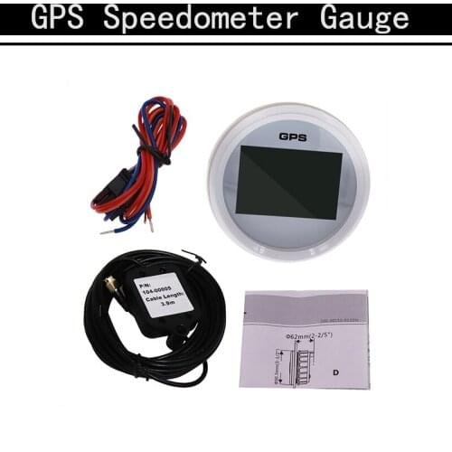 Universal 85MM GPS Speedometer Gauge 0~999 MPH Knots Km/h Adjustable Car Speedometer Gauges With 8 Colors Backlight Waterproof