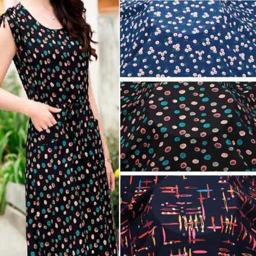 Viscose Fabric Soft Comfortable Pajamas Dress Blouse Material Reactive Printing