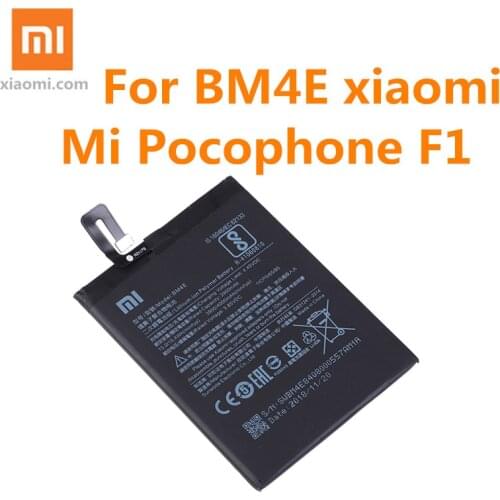 Xiaomi Original for MI Pocophone F1 battery Authentic Phone Battery 4000mAh Replacement BM4E Battery +Tools