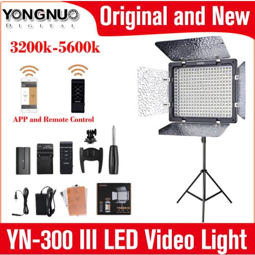 Yongnuo YN300 III YN-300 III LED Video Light 3200k-5600K CRI95 Camera Photo Lighting for Studio Video