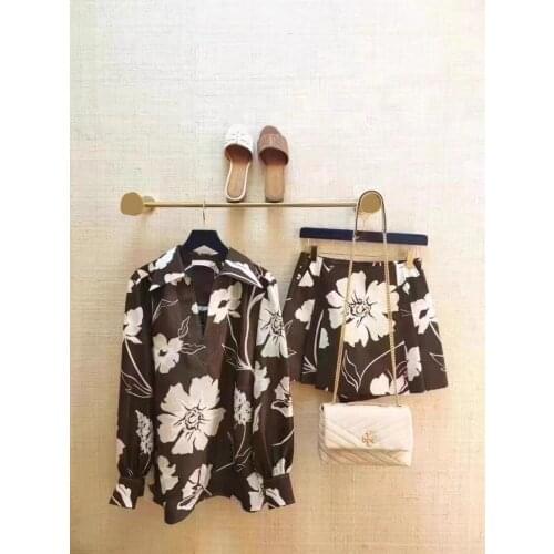 Women Shirt 2021 Early Autumn Lapel Print Long-sleeved All-match Linen Shirt Women Top