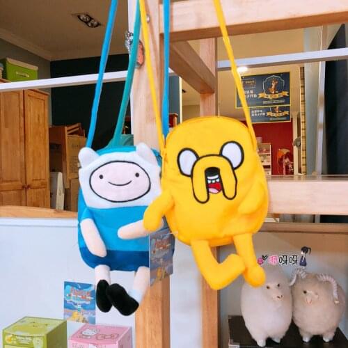 New Adventure Time Bag Cartoon Finn Jake Crossbody Bag Plush Coin Bag student Cosmetic bag Gifts For Child Girl