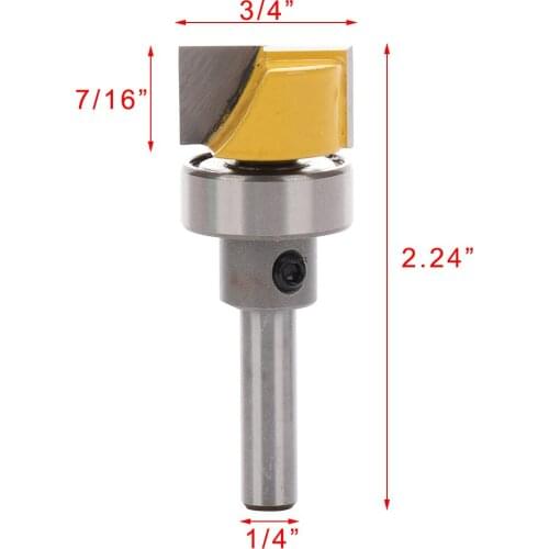 1/4 Inch Shank Hinge Mortise Template Router Bit Wood Working Milling Cutter Template Trim Hinge Mortising Router Bit