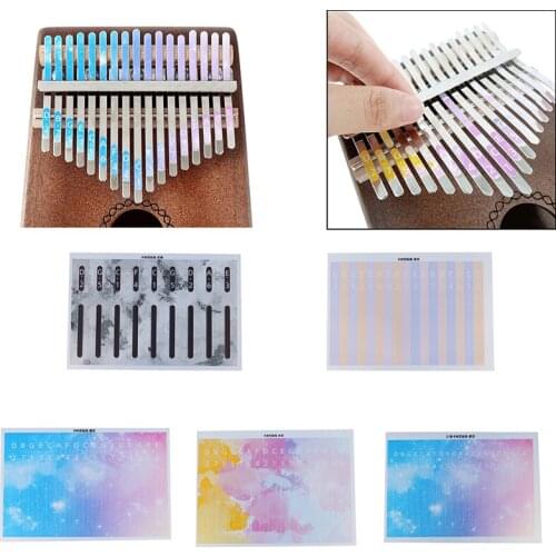 1 Set Kalimba Scale 17 Key Sticker Percussion Parts Accessories For Learner Musical Instrument Kit