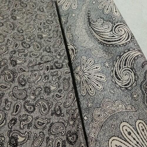 100% Cotton viaPhil Brand Grey Mixed khaki African Flower Patterns Cotton Fabric Patchwork Cloth Dress Home Decor