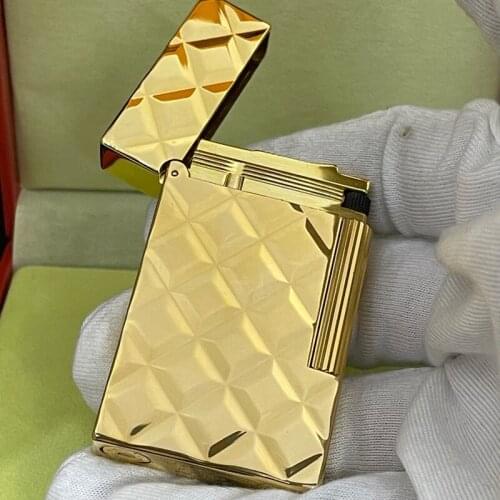 100% brand new retro DuPont bright sound lighter Seiko manufacture windproof copper body cigarette lighter with box