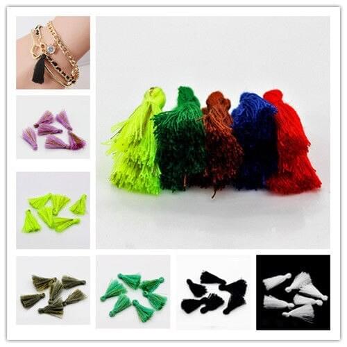 120pcs/bag Charms Cotton Tassel DIY Finding Embellish Trim Accessaries Christmas Decorations for Home Wedding Decoration