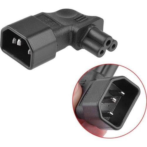 1x IEC 320 C14 to C5 90 degree Right Angled Sosket Power Adapter Extension CNIM Hot
