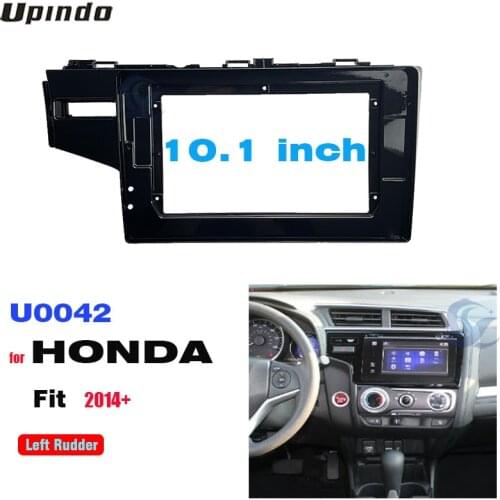 2 Din 10.1 Inch Car Radio Plastic Fascia Panel Frame for HONDA Fit Left rudder 2014+ Installation DVD GPS Mp5 Dash Mount Kit