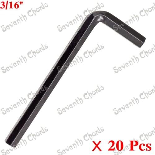 20 Pcs 3/16" Bass Guitar Neck Truss Rod Adjustment Allen Wrench Key / Hexagon Hex Wrench - Approx 4.76MM
