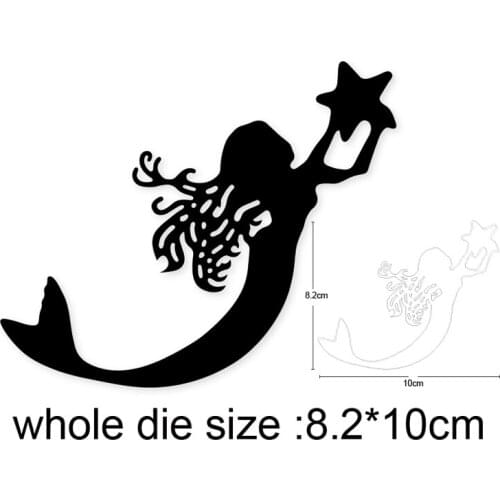 2020 new Craft dies Mermaid Holding Star Metal Cutting Dies Stencils for DIY Scrapbooking dies Embossing Album Paper Card Making
