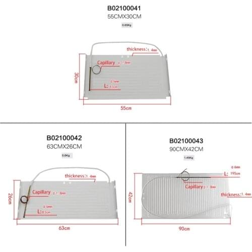 Aluminum Refrigerator evaporator flat plate evaporator freezer cool plate with capillary