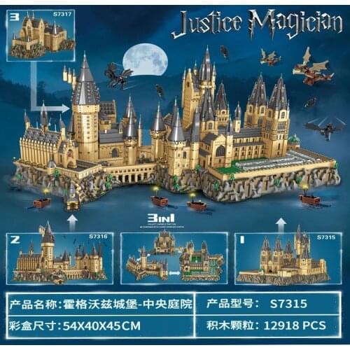 Auditorium Model Magic Movie Castle Centra Compatible Hogwartsys 7315 7316 7317 Square Assembly Building Blocks Bricks For Adult