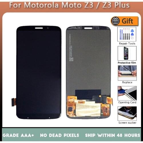 For Motorola MOTO Z3 Play MOTO Z3 AMOLED Original LCD screen assembly Black With repair tool and Tempered film