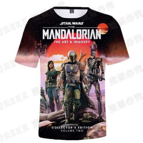 Star Wars The Mandalorian T Shirt Men Women Children Cool Baby Yoda Shirt Summer Short Sleeve Streetwear Boy Girl Kids Tops Tee