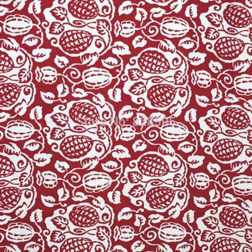 DA210 White Red Corn Printed A Grade Pure Cotton Canvas Sofa/Cushion Cover Fabric (1Yard) Hongkong post tracking number