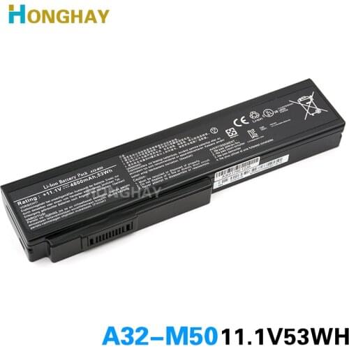 HONGHA A32-M50 New BatteryA32-N61 A32-X64 A33-M50 For Asus G50 G51 G60 M50 M51 M60 N43 N53 N61 N61-A1 N61J N61V Series N61w X64