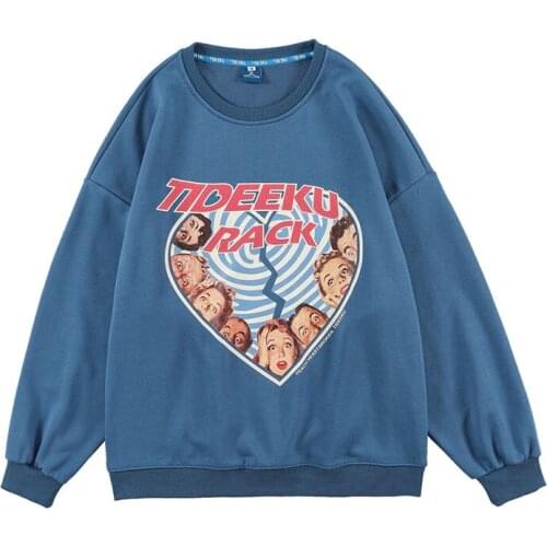 KIOVNO Men Hip Hop Character Printed Pullover Sweatshirts Fashion Harakuju Sweatshirts For Male Tops Long Sleeves