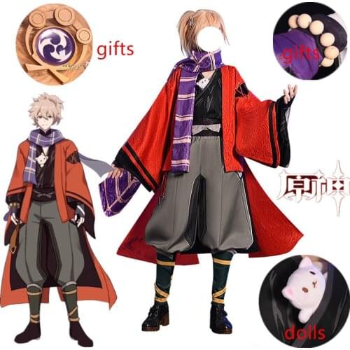 Game Genshin Impact Cosplay Friend of Kaedehara Kazuha Cosplay Men Costume Genshin Impact Kazuhas Friend Cosplay clothes