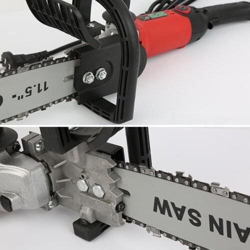 XNEMON 11.5 Inch/39cm Woodworking Upgrade Electric Chainsaw Transfer Conversion Head Bracket for 100 115 DIY Angle Grinder Set