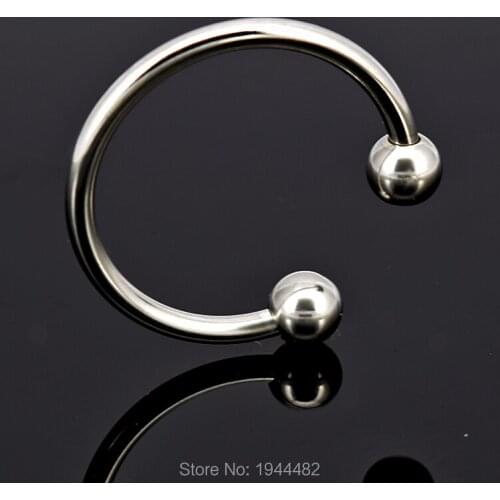 Men Penis Delay Ring Stainless Steel Cock Ring Cockring Glans Jewelry Two Beads Penis Delay Ejaculation Ring Sex Toys, 2pcs