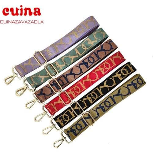 Nylon Fashion Colorful Belt Bag Strap Rainbow Flower Bag Accessories Replacement Wide Straps For Shoulder Handbag Crossbody Bags