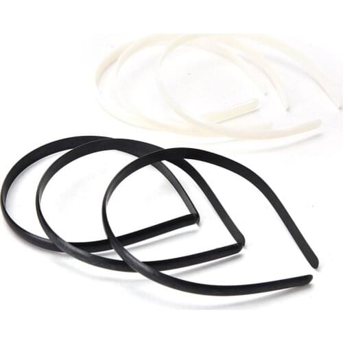 Wholesales 10pcs/lot Plain Lady Plastic Hair Band Headbands NO Teeth Headwear Girl Hair DIY Tool Accessories White Black