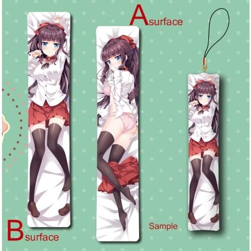 Hot New Game! Takimoto Hifumi Cute Anime Mini Dakimakura Keychain Pillow Hanging Ornament Phone Strap Gift