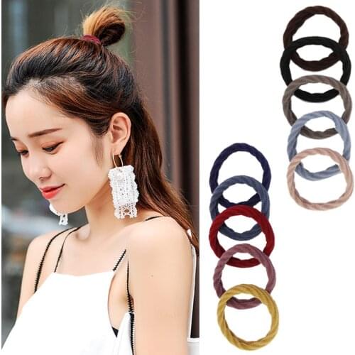 100pcs Hair Ring Korean Hair Rope Rubber Band Fashion Candy Color Girls Barrettes Hair Accessories for Women