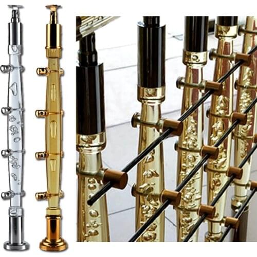 Custom-Made Crylic Column, Shopping Mall Handrail Hanging Glass Staircase Column Construction Project Crystal Column Railing