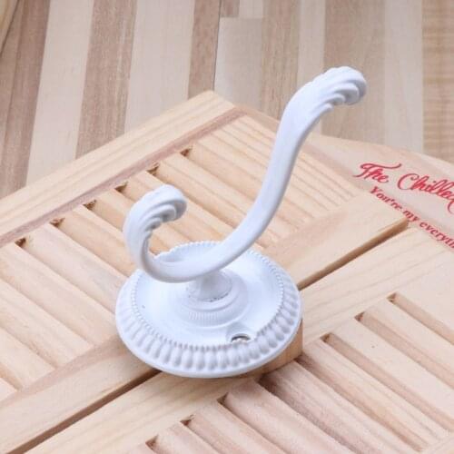 Vintage Retro Clothes Dual Hook Hat Bag Coat Organizer Wall Mounted Door Hangers