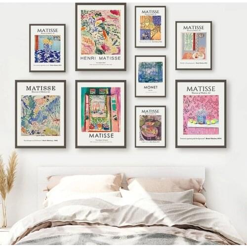 Vintage Matisse Style Retro Abstract Art Wall Art Canvas Painting Nordic Posters and Prints Wall Pictures for Living Room Decor