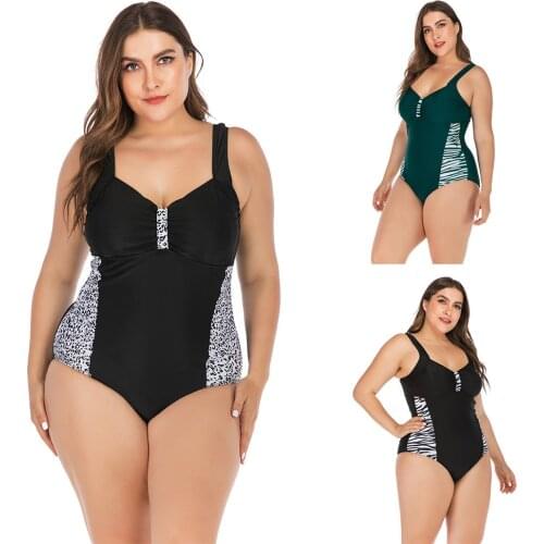 Large Size Womens Fashion Swimsuit Printed Swimsuit Sexy Bikini Womens One-Piece Swimsuit plus size swimwear