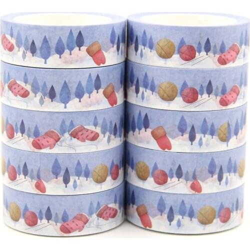 10PCS/lot 15MM*10M Solar Term Winter Snows Gloves washi tape Masking Tapes Decorative Stickers DIY Stationery School Supply