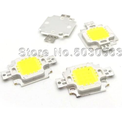 10W pure white high brightness high power LED lamp integrated light source lamp beads double gold wire light emitting diode
