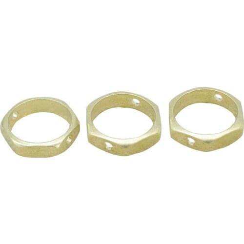 100 PCS 10mm Metal Brass Perforated Circle Connectors Charm DIY Earrings Necklace Accessories