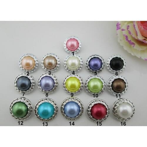 20pcs Gorgeous Mix Colorful Pearl Plastic Buttons For Craft 22mm