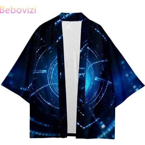 2021 Plus Size XXS-6XL Geometry Loose Japanese Streetwear Cardigan Women Men Harajuku Haori Cosplay Kimono Top Yukata Clothes
