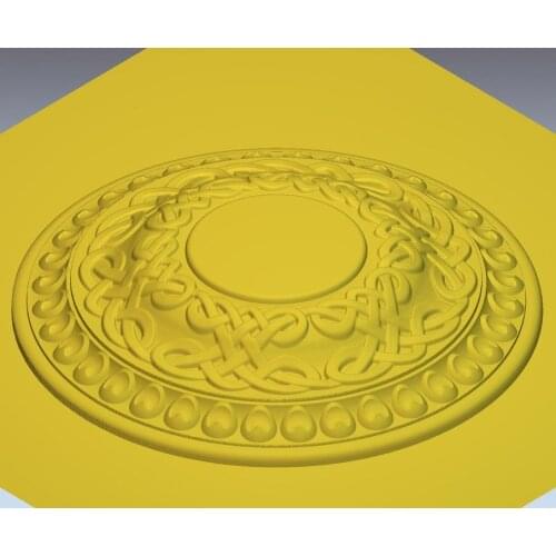 3d model relief for cnc in STL file format rosette_3