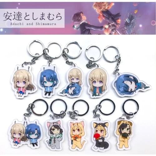 2021 Japan Anime Adachi and Shimamura Hougetsu Adachi Sakura Acrylic Keychain Keyring Cosplay Itabag Pendant Toy Decor Gift 5cm