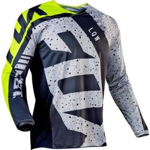 Long Sleeve Cycling Jersey Men Summer Breathable Off Road Mountain Cycling Jersey Motorcycle Mtb Bicycle Downhill Mountain Bike