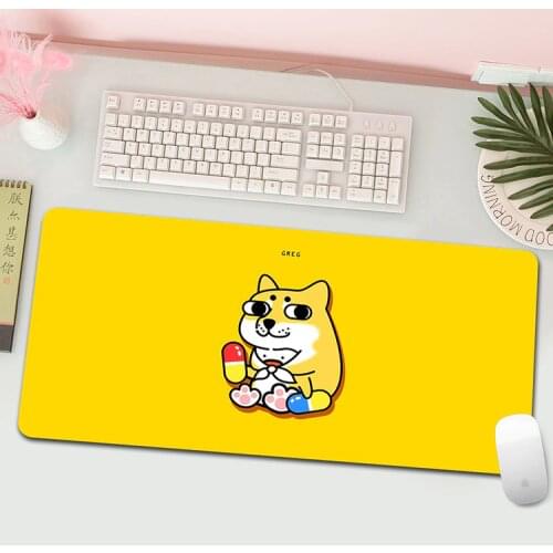 GREG/Medicine Dog Cartoon Animal Deskmat Keyboard Mat Mouse Mat Table Mat 900x400 800x300 1200x600mm For Gamer