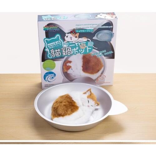 Cat Ear Shape Pet Cat Aluminum Pot Bed Summer Cool Sleeping Hand Wash Comfortable Kitten Puppy Basket Mat Pet Products