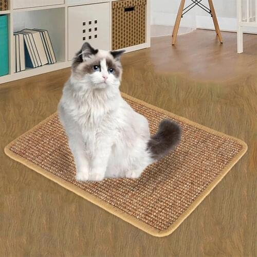 Cat Scratch Mat Natural Sisal Cats Scratcher Kitten Pad Climbing Tree Chair Table Mat Furniture Protector Mats Pet Play Toys