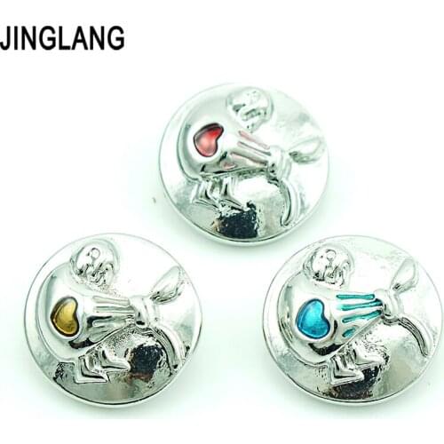 Best Selling High Quality Fashion Interchangeable Silver Animal Snap Button WIth for Bracelet Accessories