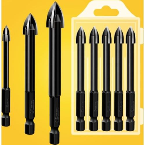 Multi-function triangle ceramic tile drill bit glass ceramic concrete reamer size 4/5/6/8/10/12mm alloy triangle drill