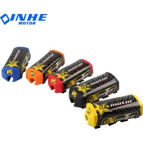 QX 2.0 Square Handlebar Bar Pad Fat Bar Pad Chest Protector Cross Bar Fit 1-1/8 Handle Bar Motorcycle Dirt Pit Bike ATV Quad